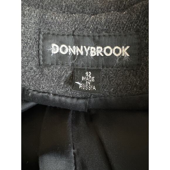 Vintage Donnybrook Y2K Hooded Charcoal Gray Coat zipper closing size 12 - Picture 12 of 13